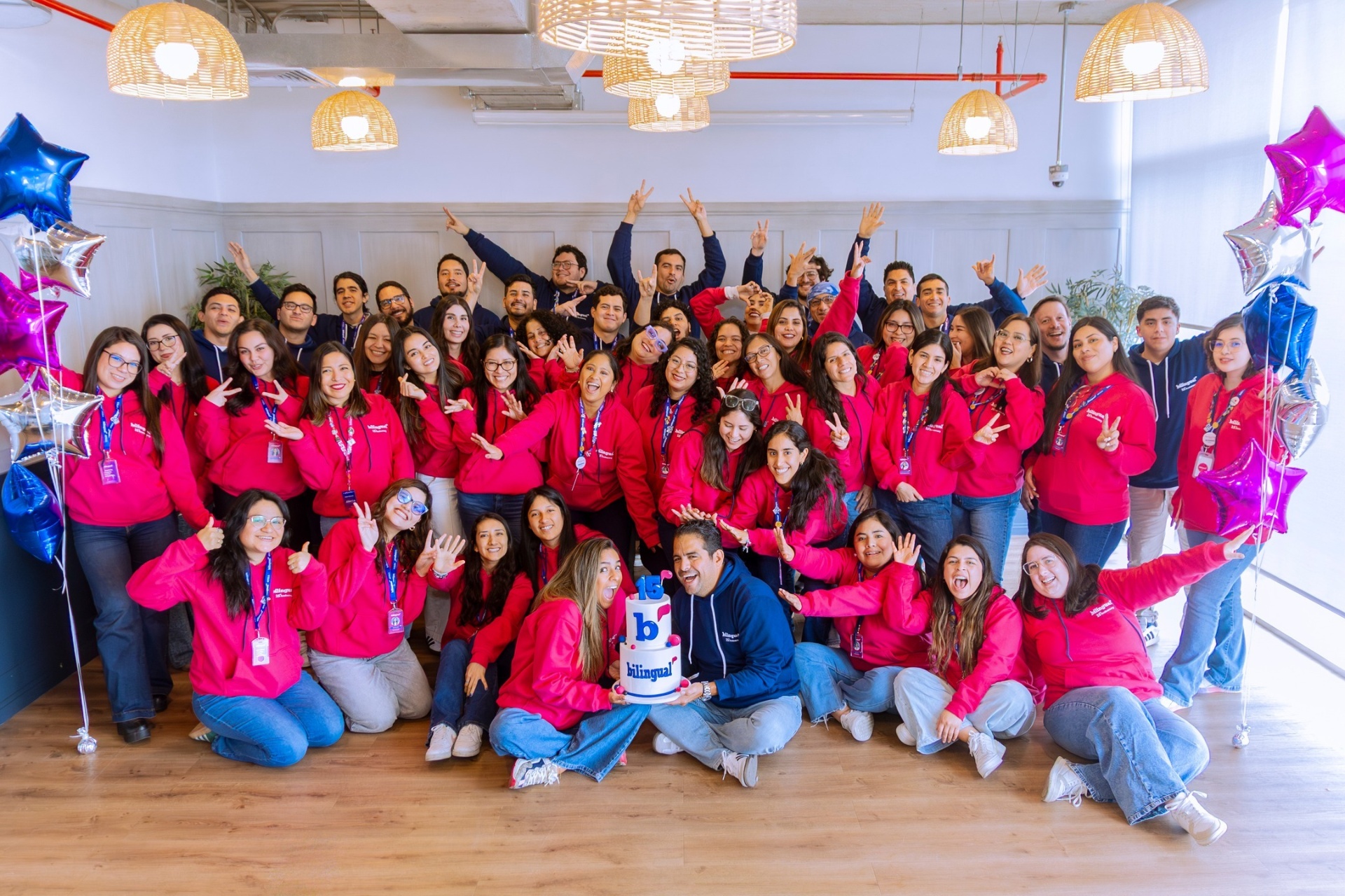 Bilingual Global team celebrating 15 years