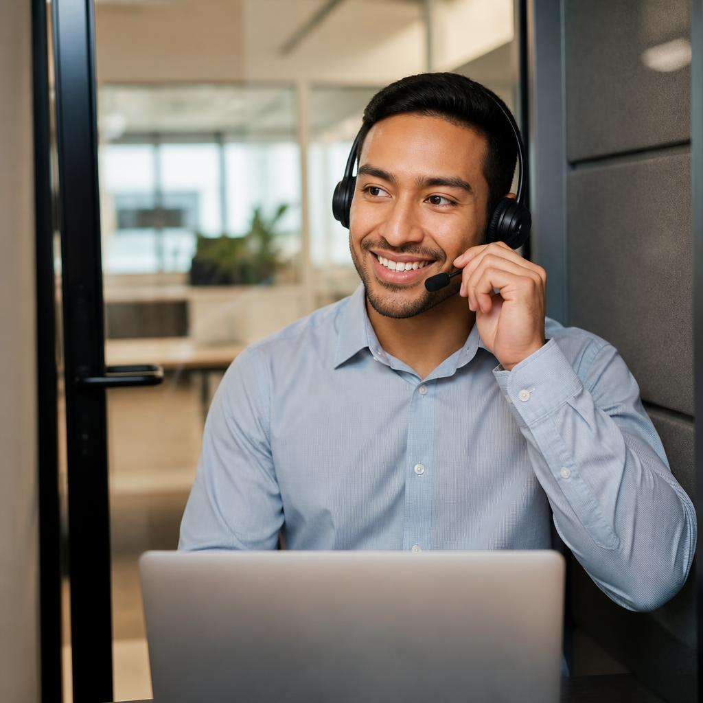 Bilingual customer support agents at work